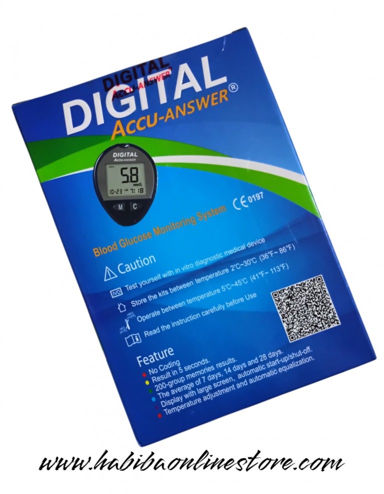 Digital Accu Answer Diabetes Monitoring Machine